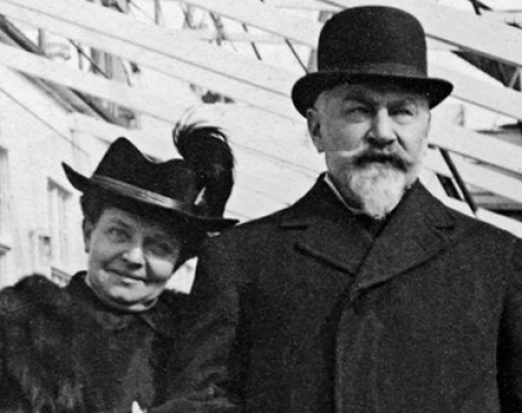 Alice and Knut Wallenberg on board the Danish motorship “Fionia” in 1914